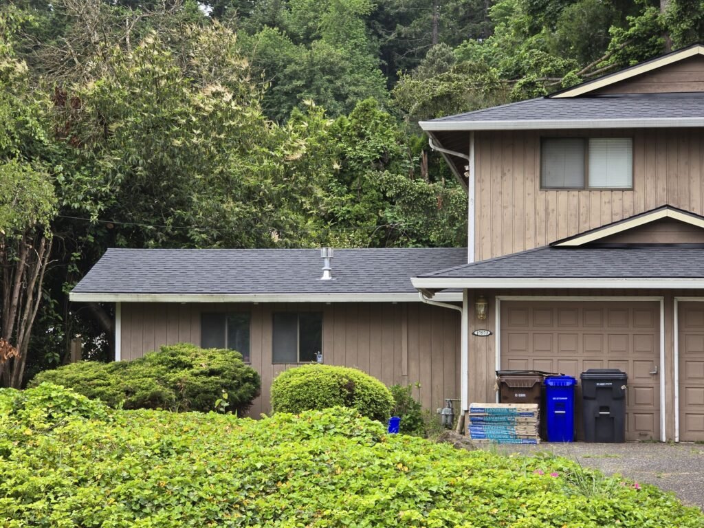 Two-story home with a new roof in Gresham, OR